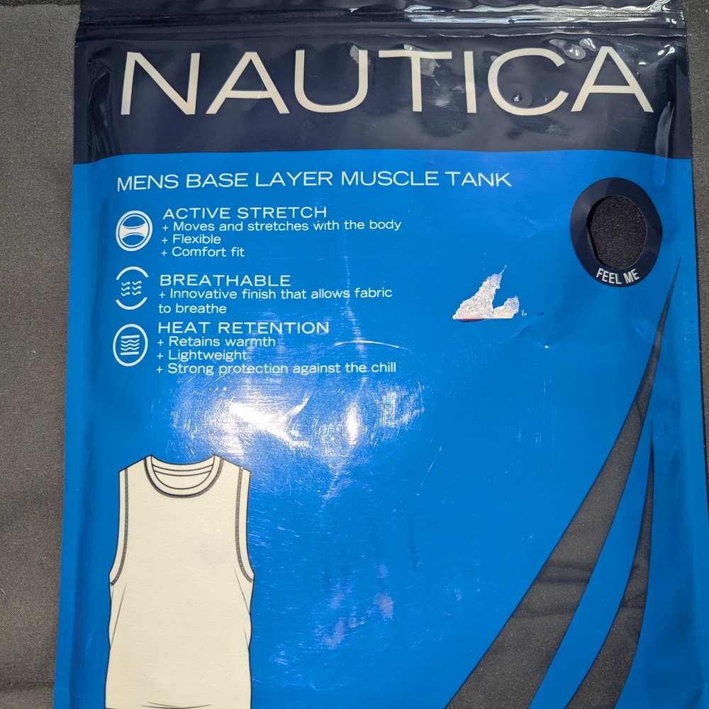Nautica Men's Base Layer Muscle Tank - Black